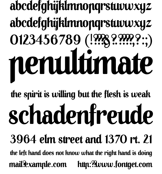 A Pompadour Display Font