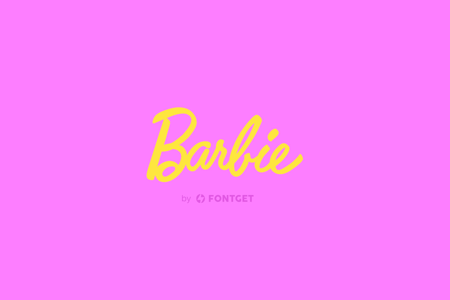 Vintage 2024 barbie font