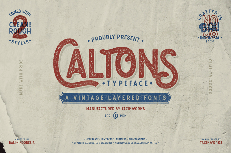 Caltons Typeface