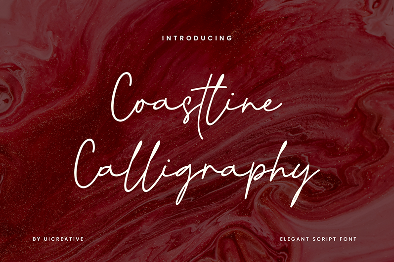 Coastline Calligraphy Script