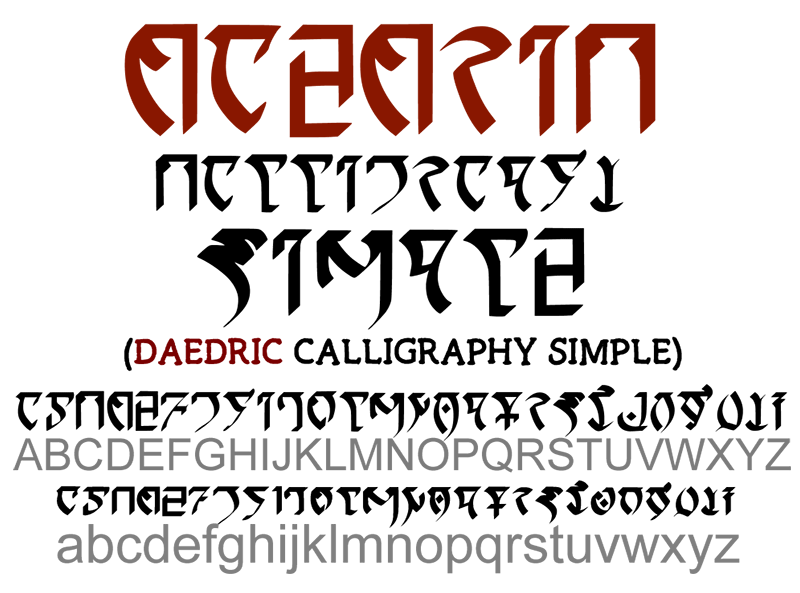 Daedric Calligraphy Font FREE Download & Similar Fonts | FontGet