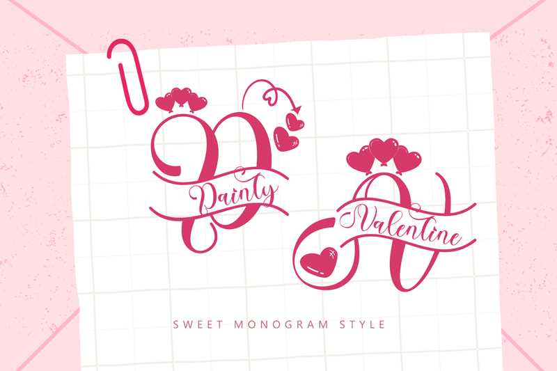Dainty Valentine Monogram