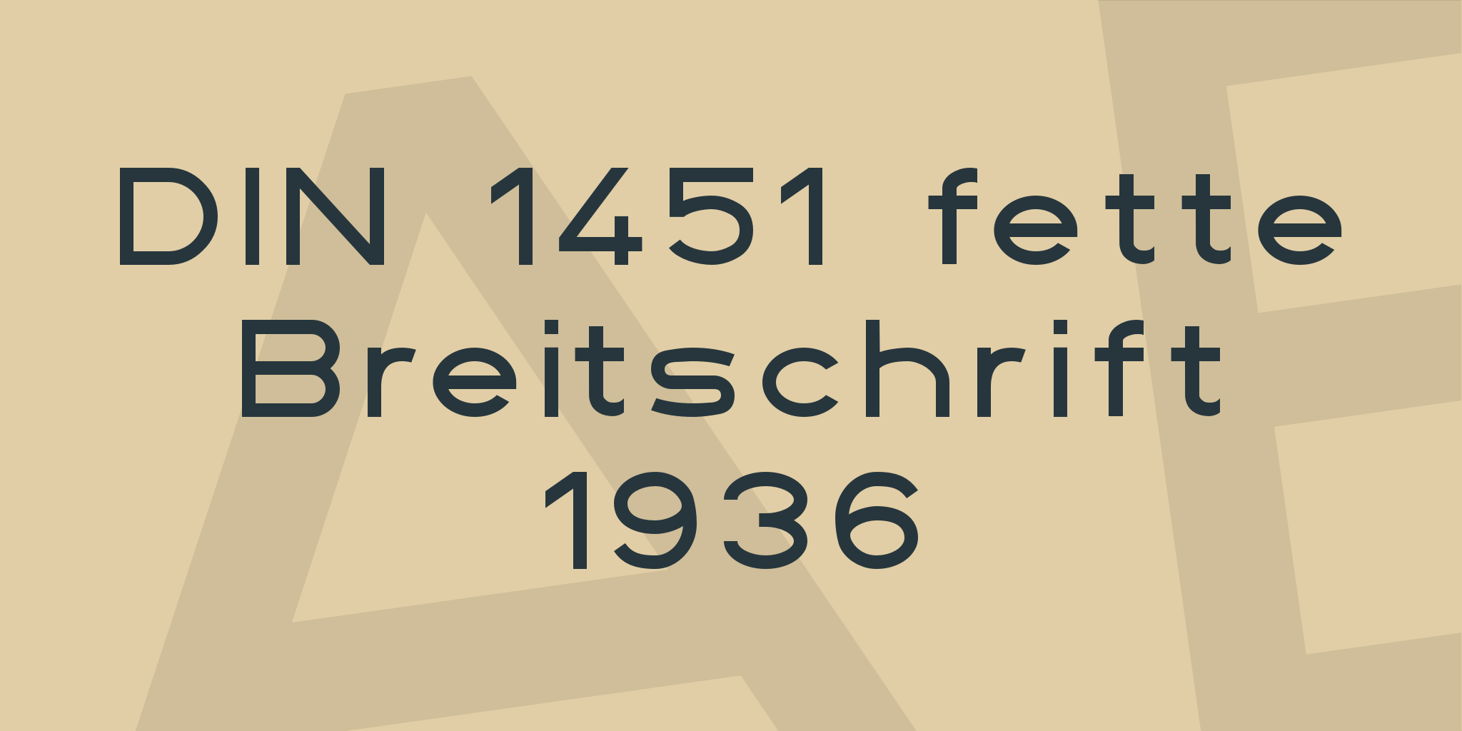 Din 1451 Fette Breitschrift 1936