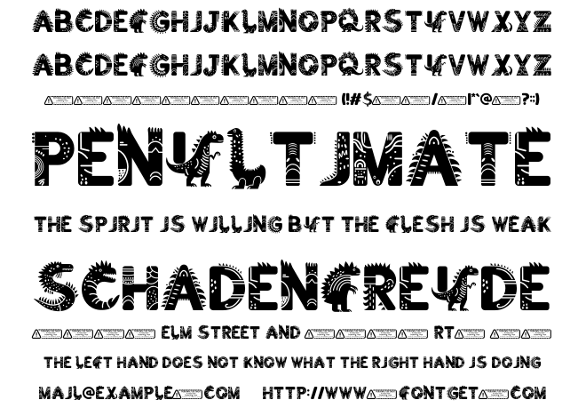 Dino Forest Font