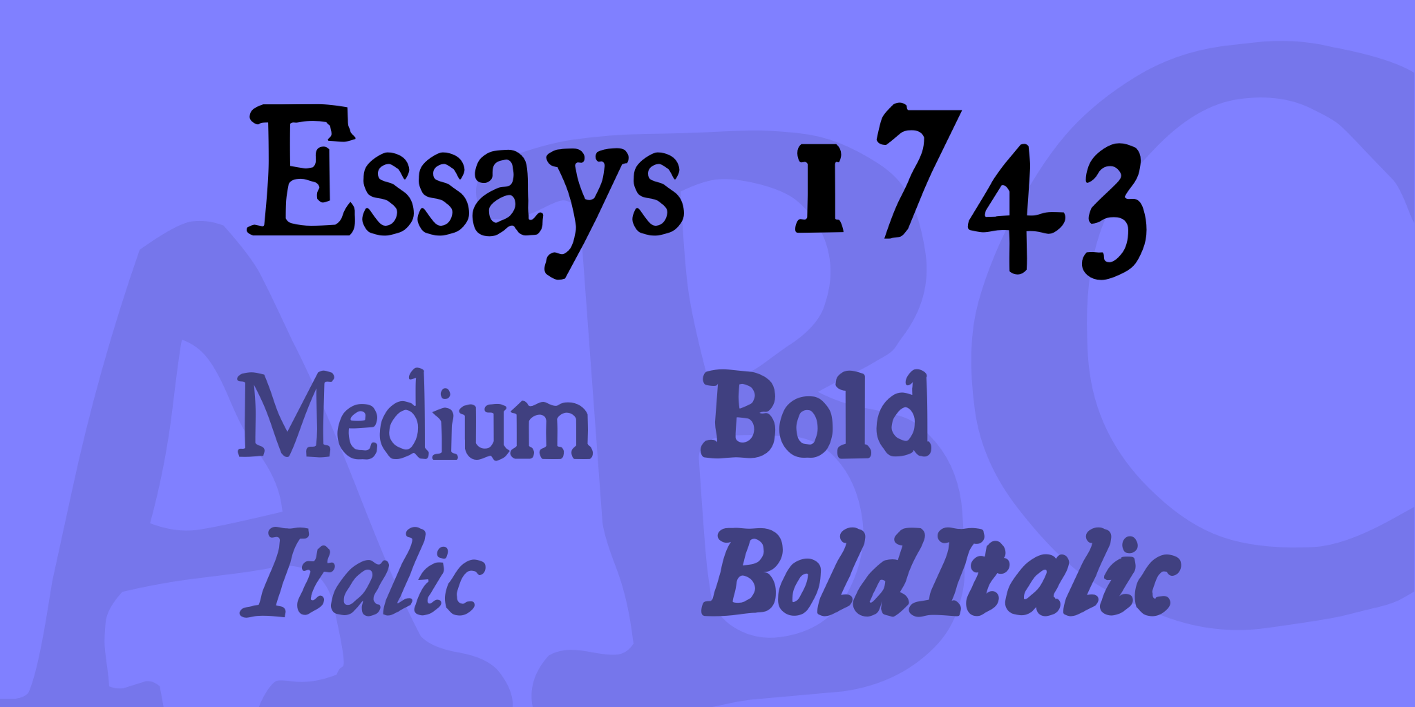essays 1743 font