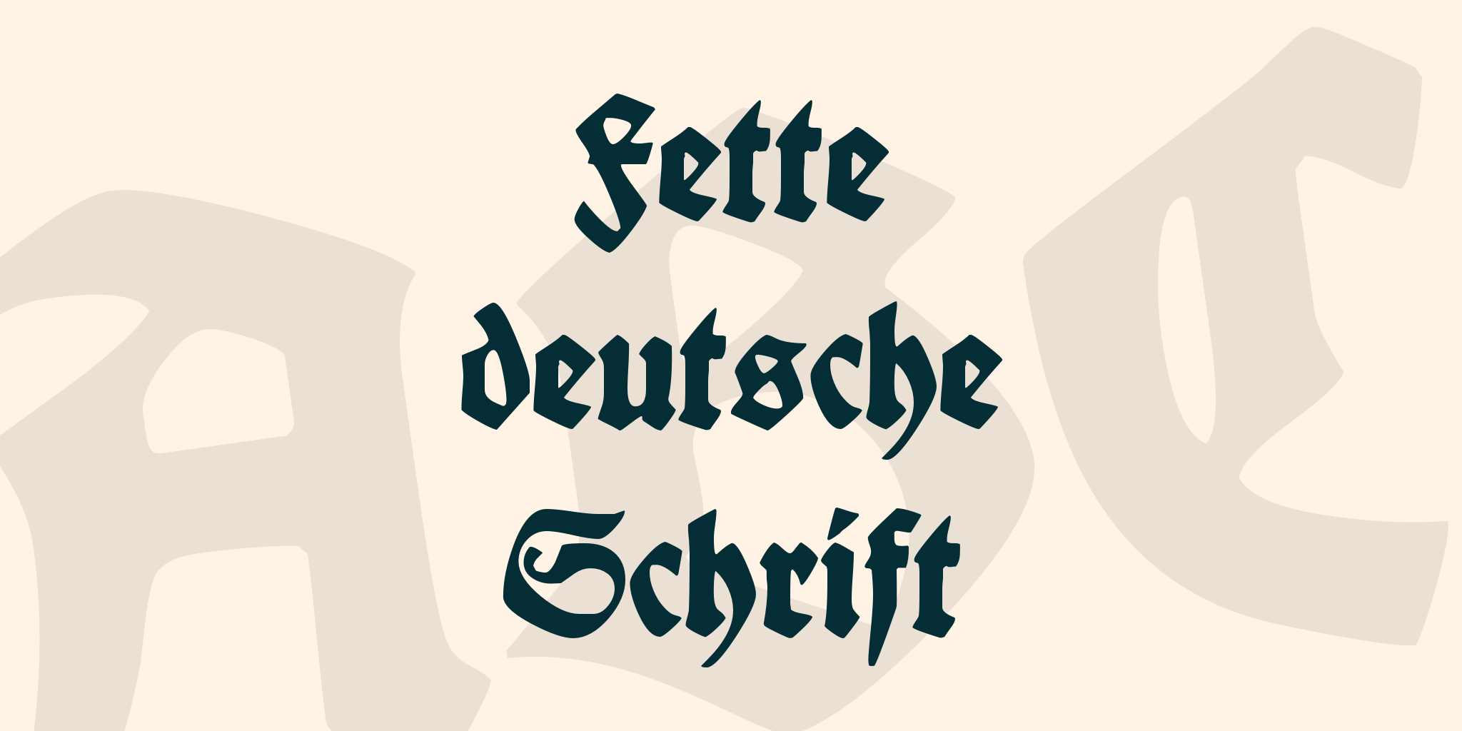 Fette Deutsche Schrift