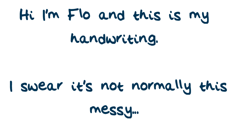 Flo's Handwriting