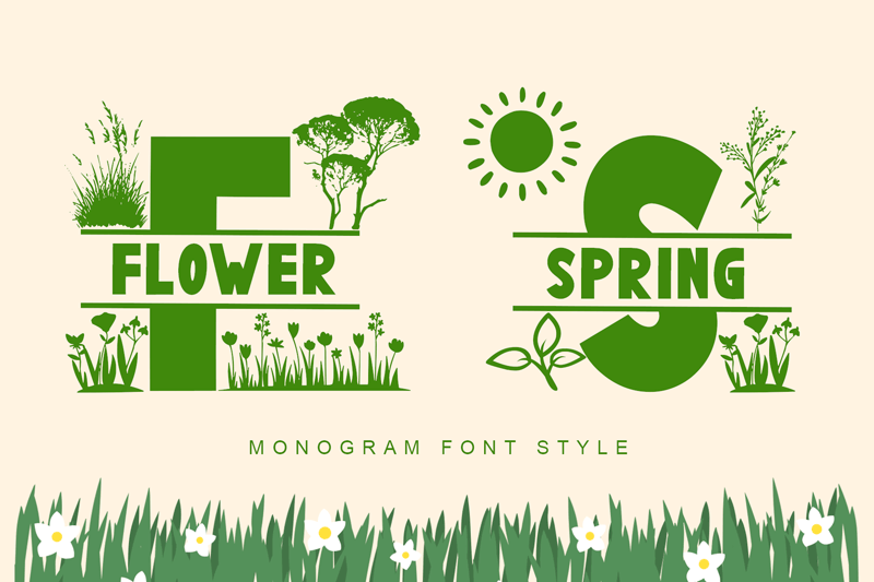 Flower Spring Monogram