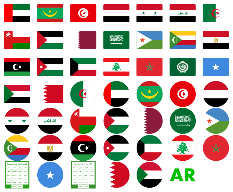 Font Arabic Flags