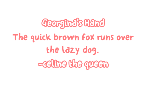 Georgina's Hand