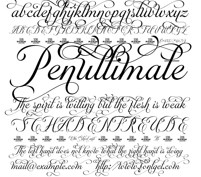 Hillside Calligraphy Font