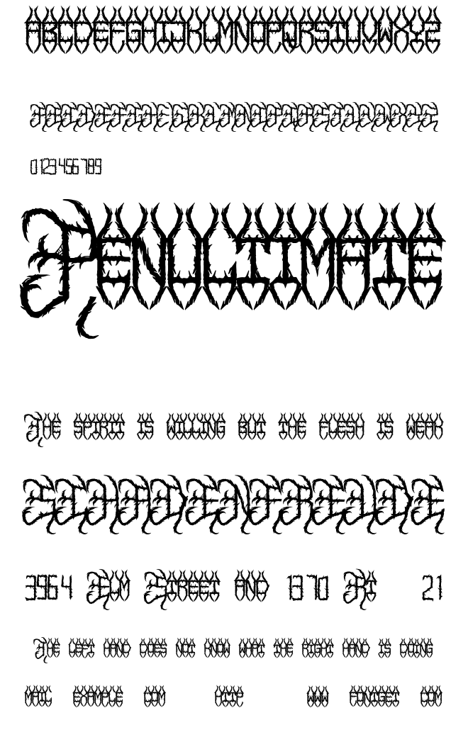 Horror Wings Font