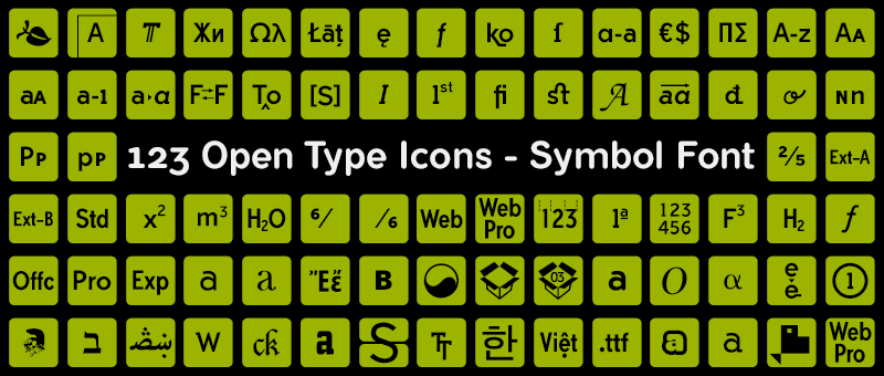 Icons Open Type