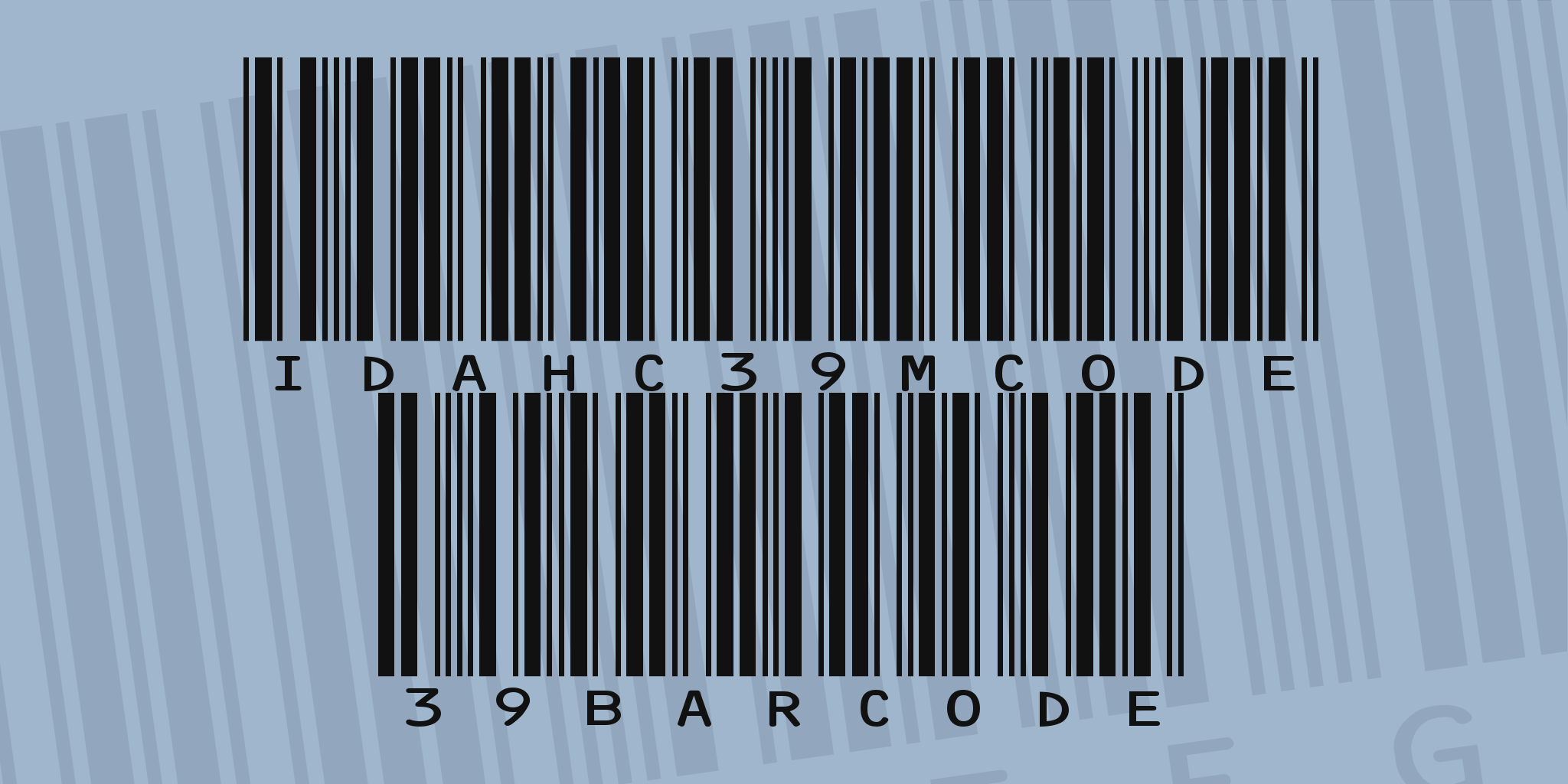 Idahc 39 M Code 39 Barcode