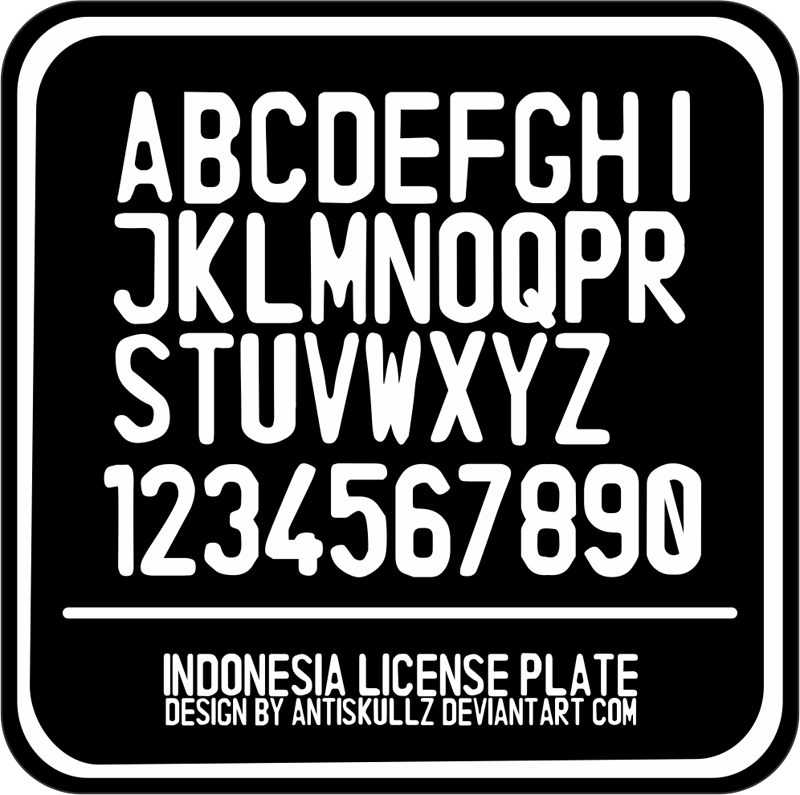 Indonesia License Plate