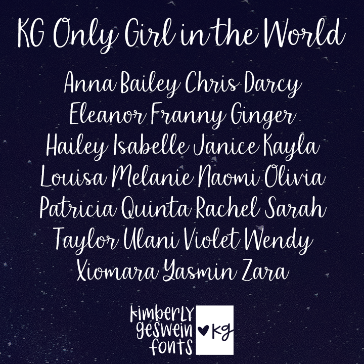KG Only Girl in the World