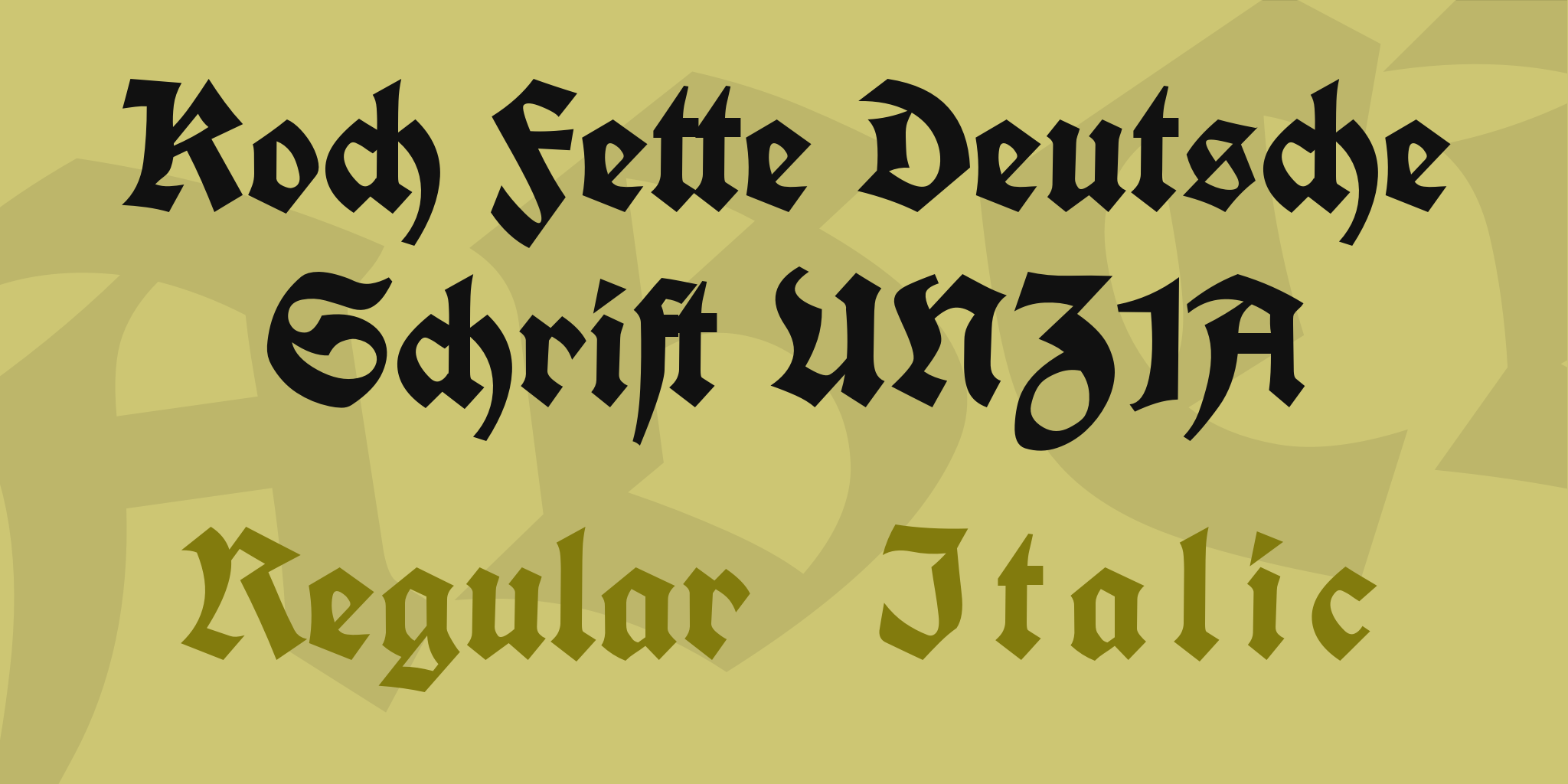 Koch Fette Deutsche Schrift Unz 1 A