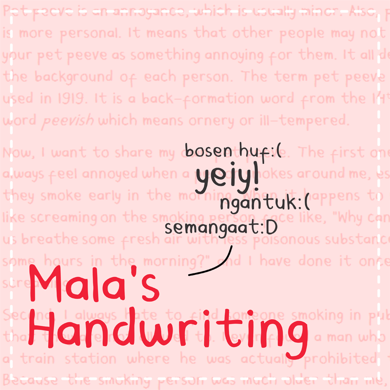 Mala's Handwriting