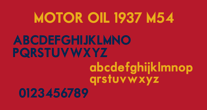 Motor Oil 1937 M 54
