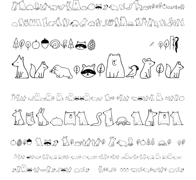 Nocturnal Animal Font