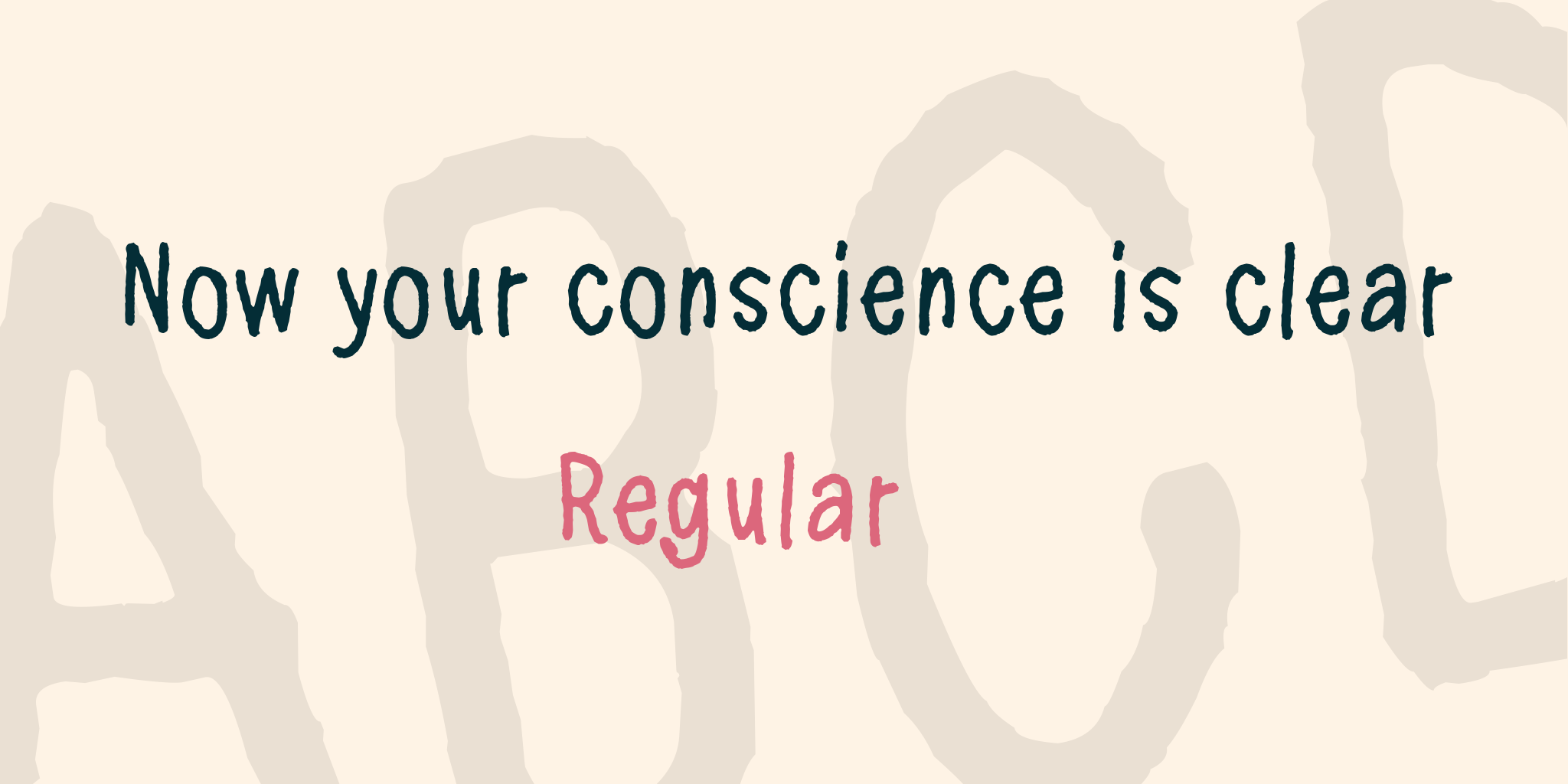 Now Your Conscience Is Clear