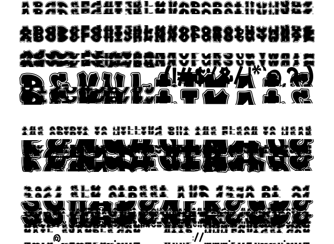 Plump Stacked Font