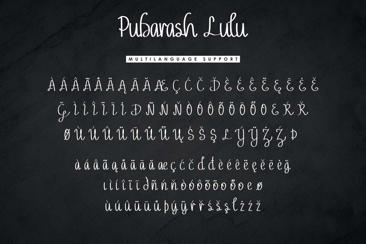 Pubarash Lulu Font Free Download Similar Fonts Fontget