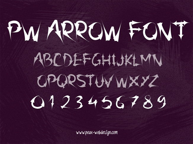 Pw Arrow font