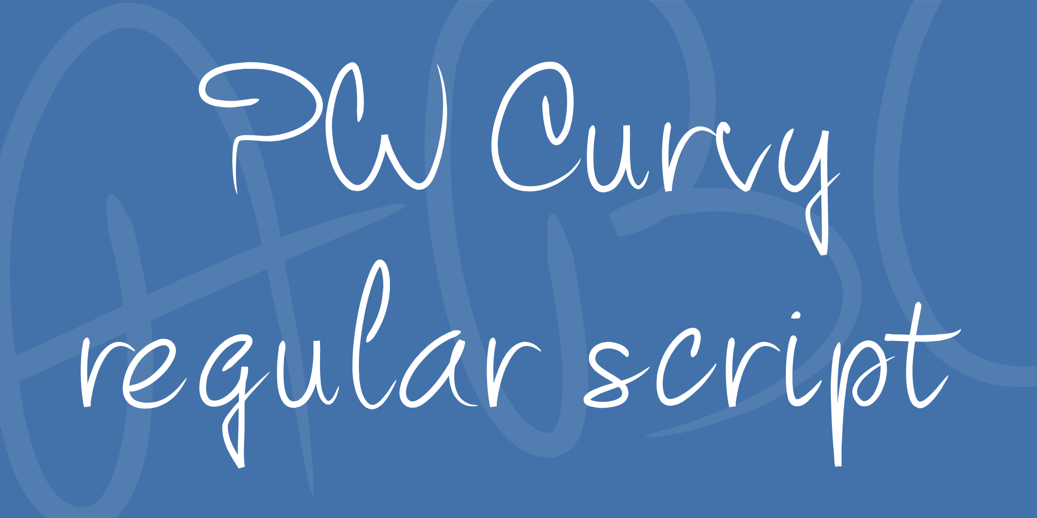 Pw Curvy Regular Script