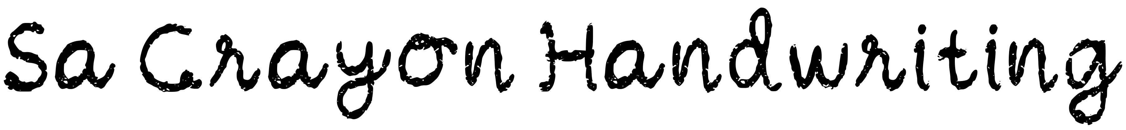 Sa Crayon Handwriting