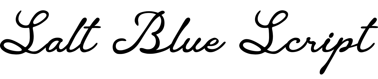 Salt Blue Script