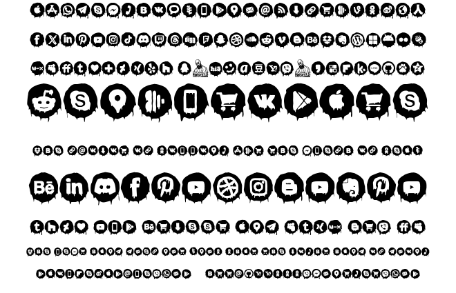 Scary Social Media Font