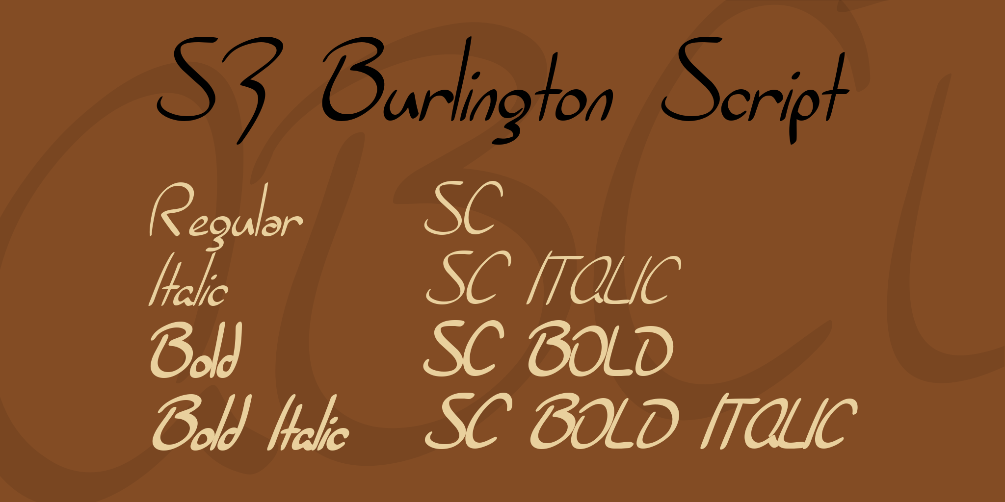 Sf Burlington Script