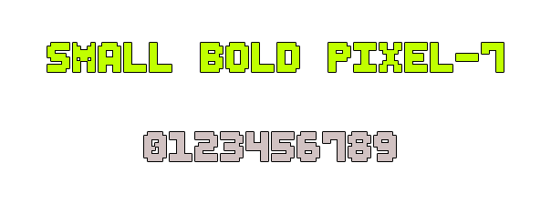 Small Bold Pixel 7