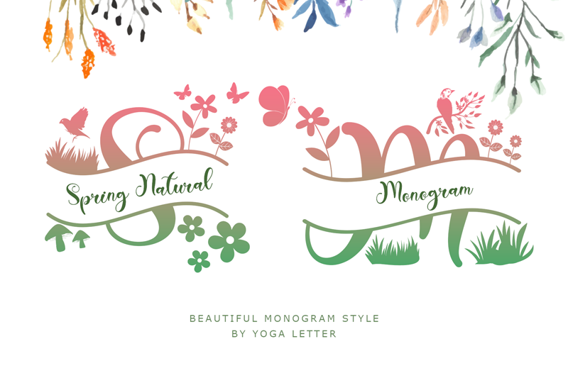 Spring Natural Monogram