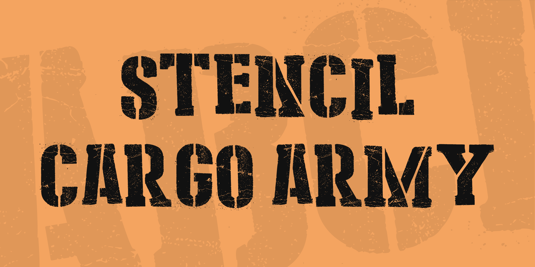 Stencil Cargo Army