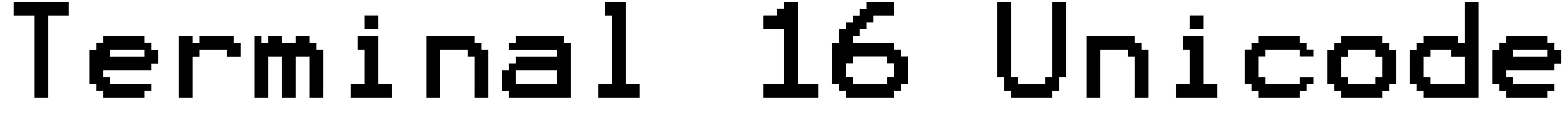 Terminal 16 Unicode