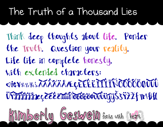 The Truth Of A Thousand Lies