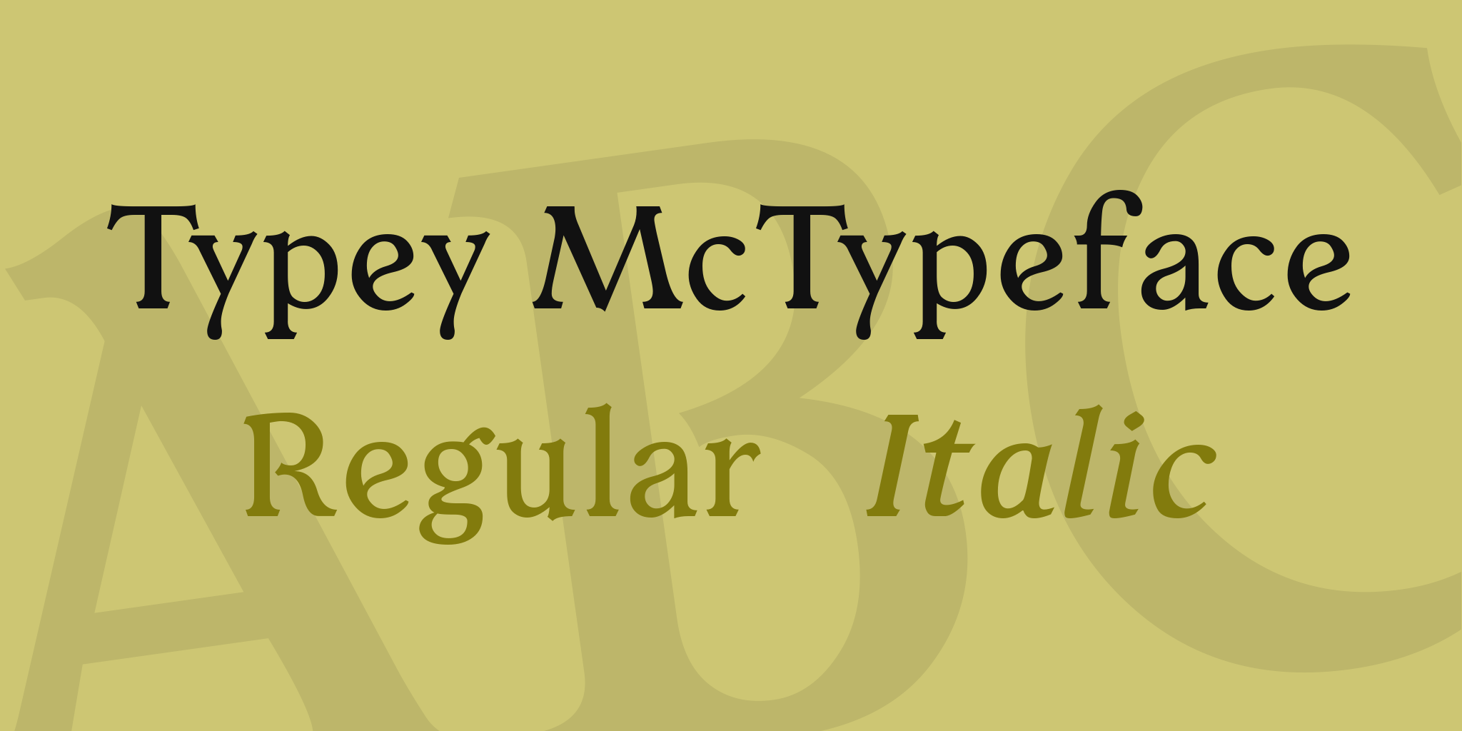 Typey Mc Typeface