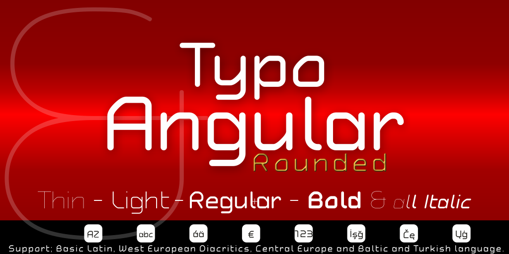 Typo Angular Rounded