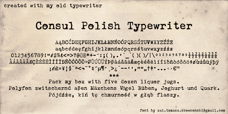 Zai Consul Polish Typewriter