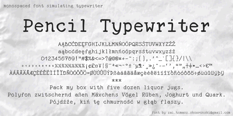 Zai Pencil Typewriter