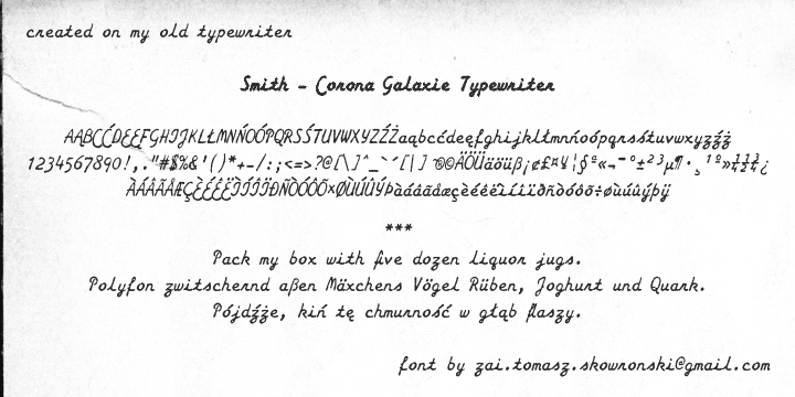 Zai Smith Corona Galaxie Typewriter