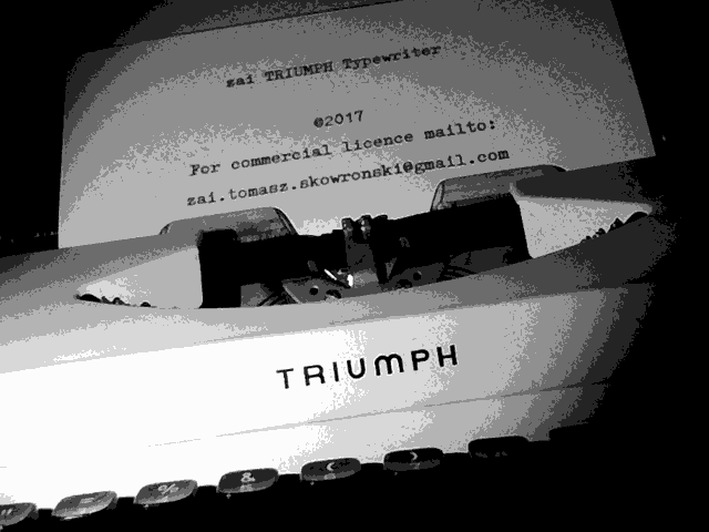 Zai Triumph Typewriter