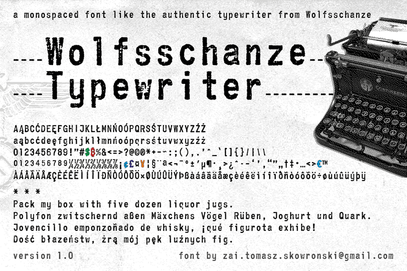 zai Wolfsschanze Typewriter